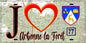 Plaque métal décorative  J' ❤️Arbonne-la-Forêt, Seine et Mrne (77) fond crte