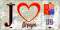 Plaque métal décorative  J' ❤️Arpajon, Essonne (91) carte