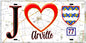 Plaque métal décorative  J' ❤️Arville, Seine et Mrne (77) fond carte