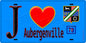 Plaque métal décorative  J' ❤️ Aubergenville, Yvelines (78) fond beu