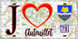Plaque métal décorative  J' ❤️ Autouillet, Yvelines (78) fond carte