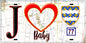 Plaque métal décorative  J' ❤️Baby, Seine et Mrne (77) fond carte