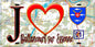 Plaque métal décorative  J' ❤️Ballancourt-sur-Essonne, Essonne (91 fond carte