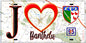 Plaque métal décorative  J' ❤️Banthelu, Val d'Oise (95) fond carte