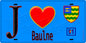 Plaque métal décorative  J' ❤️Baulne, Essonne (91) - Plaquesfrance.com