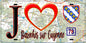 Plaque métal décorative  J' ❤️ Bazoches-sur-Guyonne, Yvelines (78) fond carte