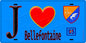 Plaque métal décorative  J' ❤️Bellefontaine, Val d'Oise (95) - Plaquesfrance.com