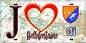 Plaque métal décorative  J' ❤️Bellefontaine, Val d'Oise (95) - Plaquesfrance.com