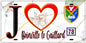 Plaque métal décorative  J' ❤️ Boinville-le-Gaillard, Yvelines (78) fond carte
