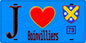 Plaque métal décorative  J' ❤️ Boinvilliers, Yvelines (78) fond carte