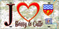 Plaque métal décorative  J' ❤️Boissy-le-Cutté, Essonne (91) fond carte