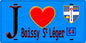 Plaque métal décorative  J' ❤️Boissy-Saint-Léger, Val de Marne (94) fond beu