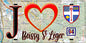 Plaque métal décorative  J' ❤️Boissy-Saint-Léger, Val de Marne (94) fond carte