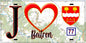 Plaque métal décorative  J' ❤️Boitron, Seine et Marne (77) fond carte