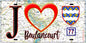 Plaque métal décorative  J' ❤️Boulancourt, Seine et Marne (77) fond carte