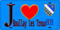 Plaque métal décorative  J' ❤️Boullay-les-Troux, Essonne (91) fond bleu