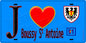 Plaque métal décorative  J' ❤️Boussy-Saint-Antoine, Essonne (91) fond bleu