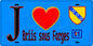Plaque métal décorative  J' ❤️Briis-sous-Forges, Essonne (91) fond bleu