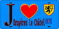 Plaque métal décorative  J' ❤️Bruyères-le-Châtel, Essonne (91) fond bleu