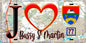 Plaque métal décorative  J' ❤️Bussy-Saint-Martin, Seine et Marne (77) fond carte
