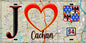 Plaque métal décorative  J' ❤️Cachan, Val de Marne (94) fond carte