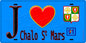 Plaque métal décorative  J' ❤️Chalo-Saint-Mars, Essonne (91) fond bleu