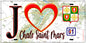 Plaque métal décorative  J' ❤️Chalo-Saint-Mars, Essonne (91) fond carte