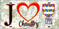 Plaque métal décorative  J' ❤️Chauffry, Seine et Marne (77) fond carte