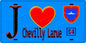 Plaque métal décorative  J' ❤️Chevilly-Larue, Val de Marne (94) fond bleu