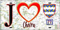 Plaque métal décorative  J' ❤️Chevru, Seine et Marne (77) fond carte