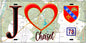 Plaque métal décorative  J' ❤️ Choisel, Yvelines (78) fond carte