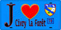 Plaque métal décorative  J' ❤️ Civry-la-Forêt, Yvelines (78) fond bleu