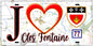 Plaque métal décorative  J' ❤️Clos-Fontaine, Seine et Marne (77) fond carte