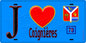 Plaque métal décorative  J' ❤️ Coignières, Yvelines (78) fond bleu