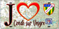 Plaque métal décorative  J' ❤️ Condé-sur-Vesgre, Yvelines (78) fond cate