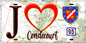 Plaque métal décorative  J' ❤️Condécourt, Val d'Oise (95) fond carte