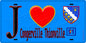 Plaque métal décorative  J' ❤️Congerville-Thionville, Essonne (91) fond bleu