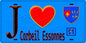Plaque métal décorative  J' ❤️Corbeil-Essonnes, Essonne (91)