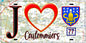 Plaque métal décorative  J' ❤️Coulommiers, Seine et Marne (77)