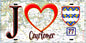 Plaque métal décorative  J' ❤️Courtomer, Seine et Marne (77) fond carte