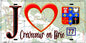 Plaque métal décorative  J' ❤️Crèvecœur-en-Brie, Seine et Marne (77) fond carte
