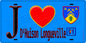 Plaque métal décorative  J' ❤️D'Huison-Longueville, Essonne (91) fond bleu