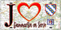 Plaque métal décorative  J' ❤️ Dammartin-en-Serve, Yvelines (78) fond carte
