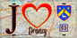 Plaque métal décorative  J' ❤️Drancy, Seine Saint Denis (93) fod carte