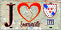 Plaque métal décorative  J' ❤️Émerainville, Seine et Marne (77) fond carte