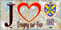 Plaque métal décorative  J' ❤️Éragny-sur-Oise, Val d'Oise (95) fond carte