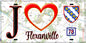 Plaque métal décorative  J' ❤️ Flexanville, Yvelines (78) fond carte