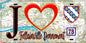 Plaque métal décorative  J' ❤️ Follainville-Dennemont, Yvelines (78) fond carte