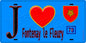 Plaque métal décorative  J' ❤️ Fontenay-le-Fleury, Yvelines (78) fond bleu