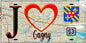 Plaque métal décorative  J' ❤️Gagny, Seine Saint Denis (93) fond carte